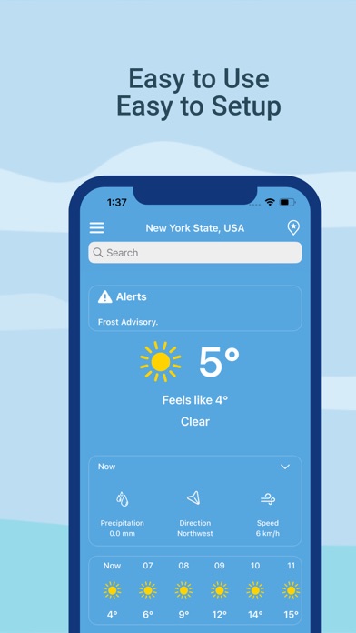 Dark Sky Tech Weather App スクリーンショット